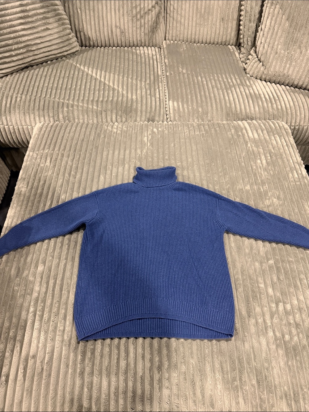 J. Crew Royal Blue Ribbed Turtleneck Sweater - Women